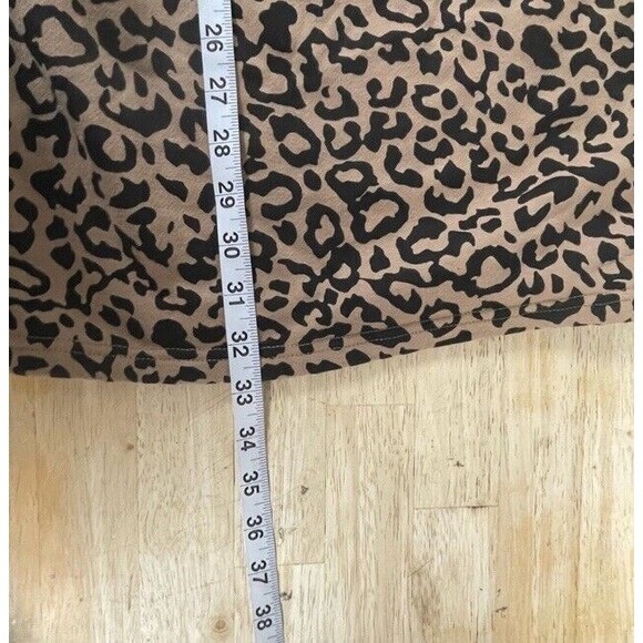 Ellison Leopard Sweatshirt Mini Dress Tunic Pockets Casual Athleisure Comfy Med - Picture 12 of 12